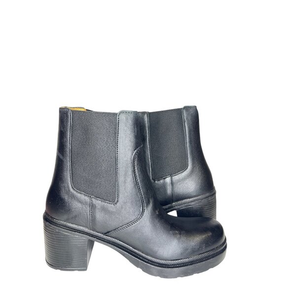 Sandro Moscoloni Ana Julia Women's Chelsea Boot Black Heeled Leather Size 7.5 - Picture 9 of 9